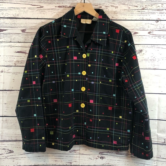 Studio Works Jackets & Blazers - STUDIO WORKS Embroidered Multicolored Blazer, Med